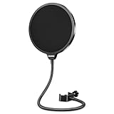 Mikrofon Popschutz,Aokeo Professional Mikrofon Pop Filter Mask Shield Für Blue Yeti,Snowball,HyperX...