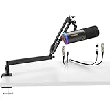 TONOR XLR/USB Gaming Mikrofon mit Low Profile Mic Arm für Podcast Streaming Studio Gesangs,...