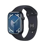 Apple Watch Series 9 (GPS, 45 mm) Smartwatch mit Aluminiumgehäuse und Sportarmband M/L in...