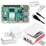 Raspberry Pi 5 8GB Starter-Kit | 128GB microSD | Offizielles 27W Netzteil | Offizielles Gehäuse mit...