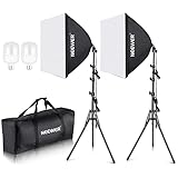 NEEWER 700W Äquivalent Softbox Beleuchtung Set, 2Pack 5500K CFL Beleuchtung Glühbirnen, 24x24 Zoll...