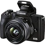 Canon EOS M50 Mark II Kamera + Objektiv EF-M 15-45mm F3.5-6.3 is STM (24,1 MP, 7,5 cm Touchscreen...