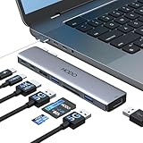 HODO USB C Hub Adapter für MacBook Pro Air, Mac Zubehör 8 in 2 mit 4K HDMI,Thunderbolt 3 Port, USB...