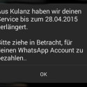 WhatsApp: Kostenlose Verlängerung aus Kulanz