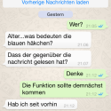 WhatsApp blaue Häkchen signalisieren Gelesen Status